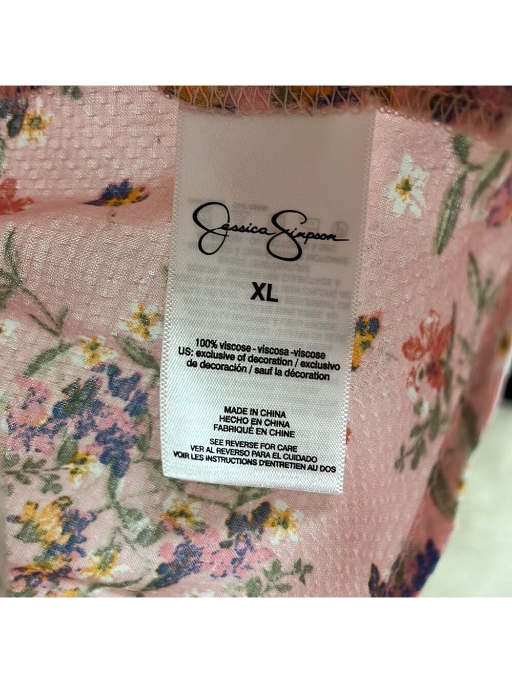 Jessica Simpson Floral Print Surplice top - Picture 7 of 8